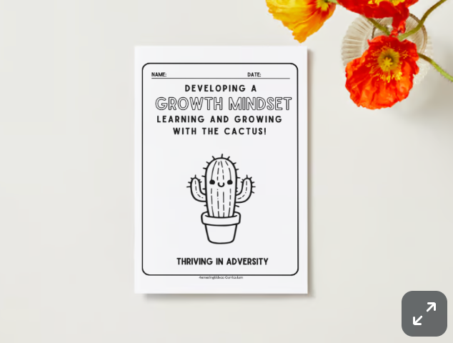 Developing a Growth Mindset- Learning and Growing with the Cactus!